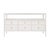 Metal Matthew Izzo Home Jordan White Textured Linen Six Drawer Console Table With Glass Top and Polished Brass Knobs For Sale - Image 7 of 7