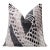Monochrome Silk Velvet Throw Pillow 20x20 | Handmade Contemporary Designer Accent For Sale
