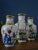 Vintage Chinese Enameled Cloisonné Vase Set For Sale - Image 4 of 18
