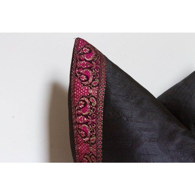 Indian Armadillo Festive Silk Euro Pillow Cover For Sale - Image 3 of 7