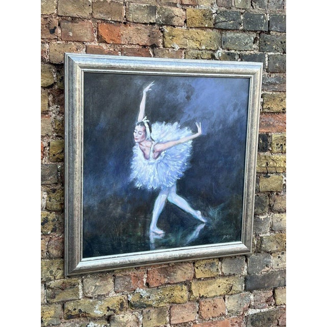 Ballerina. Dancer. Large Oil On Canvas Signed Morris Sizes :- 72 x 71 cms