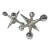 Bill Curry Chromed Jack Bookends Paper Weight Sculptures For Sale