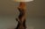 French Brutalist Sculptural Table Lamp in Olive Wood, 1970s For Sale - Image 10 of 11