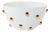 Celestial White Porcelain Bowl with Gold Beaded Accents, Large For Sale