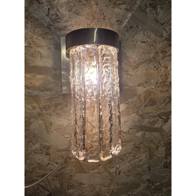 Murano Glass and Metal Wall Lights from Venini, 1960, Set of 2 For Sale - Image 6 of 12