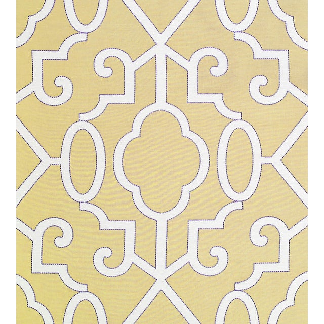 The House of Scalamandré Ming Fretwork Wp Wallcovering, Champagne For Sale