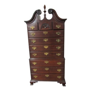 1980s Statton Highboy Tall CHest of Drawers Cherry Old Towne For Sale
