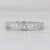 2010s 0.25ctw Contoured Diamond Wedding Band Platinum Size 5.25 Guard Anniversary Ring For Sale - Image 5 of 8