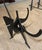 Signed Pucci De Rossi Sculptural Blackened Steel Dining Table Base, 1987 A two-piece set with an interlocking sculptural...