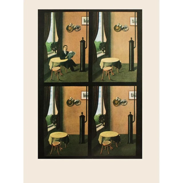 Paper 1972 After Rene Magritte "Man With Newspaper", First Edition Print For Sale - Image 7 of 7