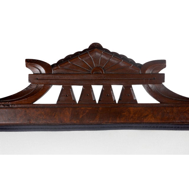 Late 19th Century Eastlake Loveseat Featuring Black and White Silhouette For Sale In Boston - Image 6 of 6