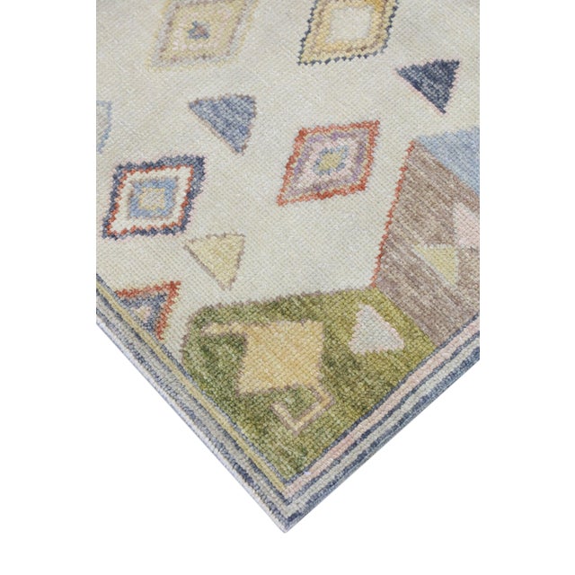 Oriental Hand Knotted Rug Turkish Oushak 2'10" x 4'9" For Sale In Houston - Image 6 of 9
