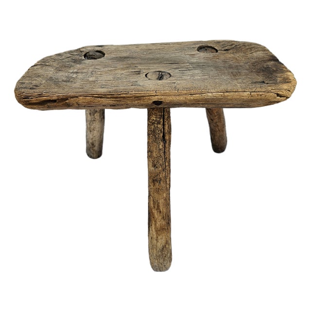 Primitive Milking Stool -Decorative For Sale