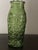 Vintage 1960s Century Small Avocado Green Pressed Glass Vase For Sale - Image 11 of 12