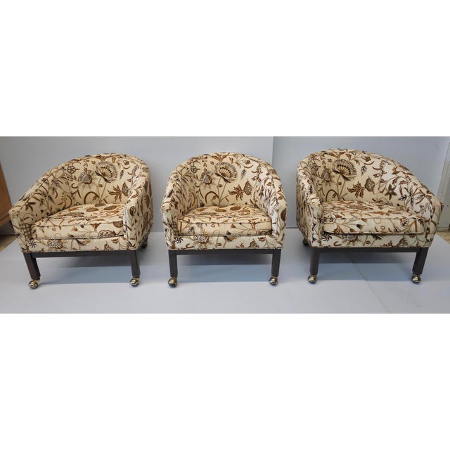 1960s Directional Petrified Needlepoint Cotton Felt Upholstered Lounge Chair For Sale - Image 9 of 11