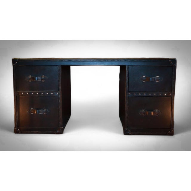 Halo Stoneyhurst Mayfair Leather Desk by Timothy Oulton, 2010s For Sale - Image 4 of 18