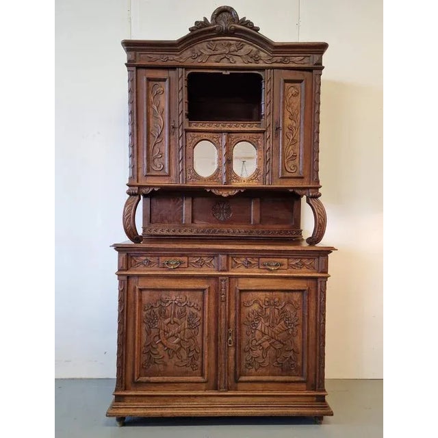 Cupboard with Wood Carvings For Sale - Image 4 of 12