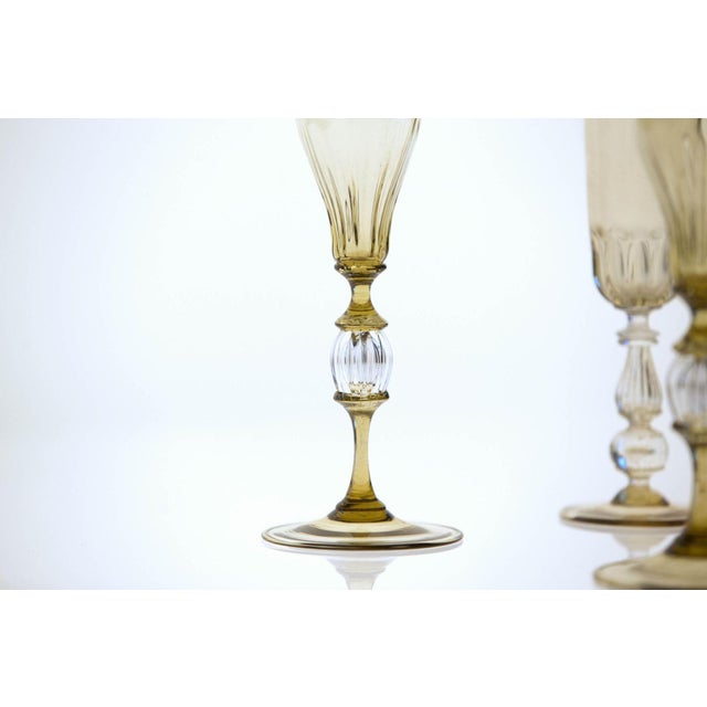 Champagne Flutes by Cenedese, Set of 6 For Sale - Image 6 of 18