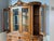 Brown Vintage Italian Provincial Baroque Style Floral Marquetry Curved Glass China Cabinet For Sale - Image 8 of 12