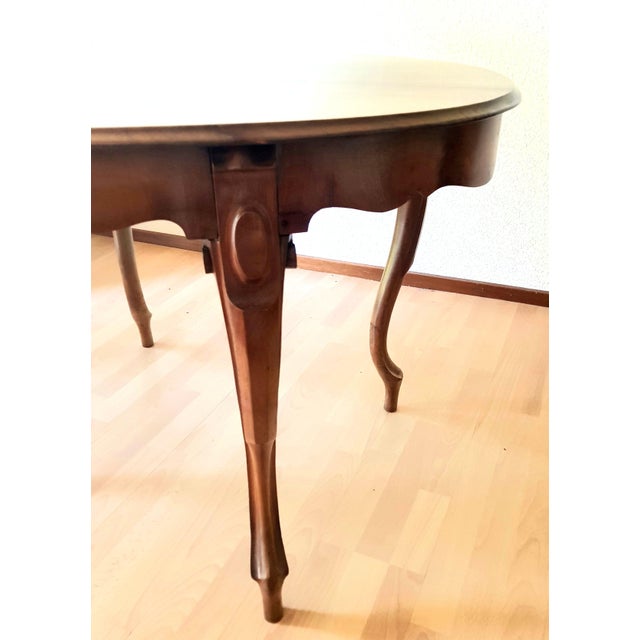 Antique Dining Salon Table with Curved Legs For Sale - Image 4 of 4