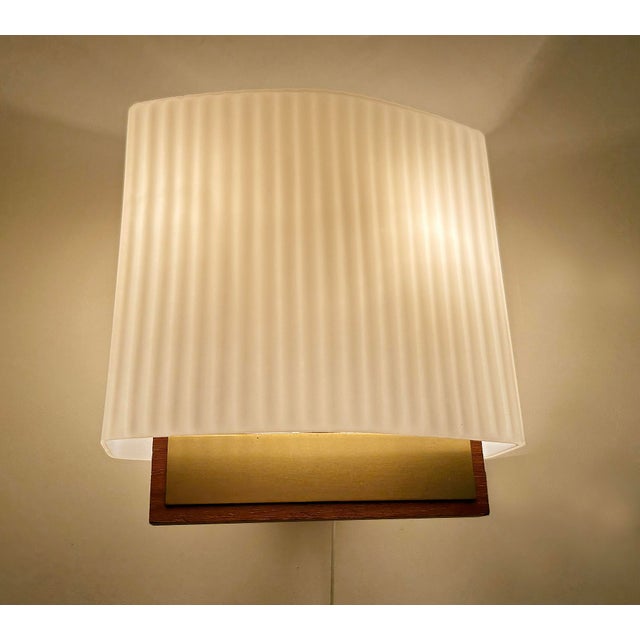 Metal Vintage Danish Glass Sconces, 1960s, Set of 2 For Sale - Image 7 of 18