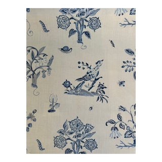 Schumacher Magical Menagerie Blues Fabric 2 2/8 Yards For Sale