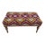 Handmade Kilim Rug Upholstered Piano Bench For Sale