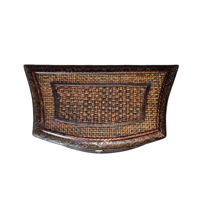 Rare 19th Century Serpentine Anglo-Indian Ebonized & Cane Che For Sale In Los Angeles - Image 6 of 10