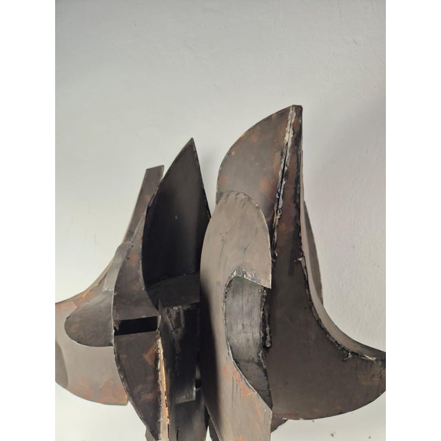 Ponzio IV, Abstract Constructivist Sculpture, 1960s, Sheet Metal For Sale - Image 6 of 16