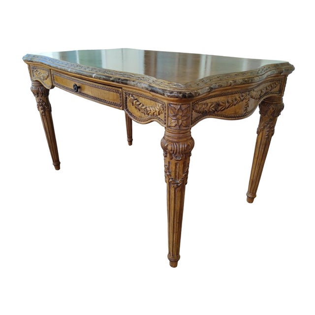French Provincial 1990s Restored Schnadig French-Style Desk For Sale - Image 3 of 16