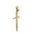 Early 21st Century 14k Yellow Gold Small Dagger Pendant/Charm With Flexible Bail For Sale - Image 5 of 9