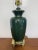 Mid 20th Century Hollywood Regency Green Ceramic Table Lamp Brass Base Vintage 30” Tall For Sale - Image 4 of 12