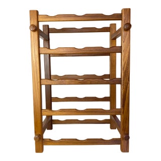 Vintage Winsome Wood Teak Wine Rack, Danish Modern Style For Sale