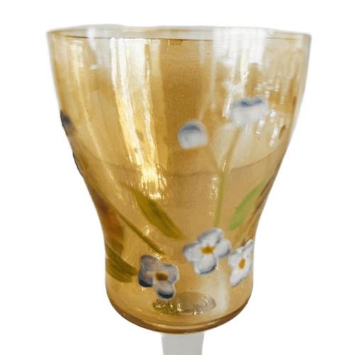 Antique Art Deco Bohemian Amber Glass Decanter Set, 1920s, Set of 7 For Sale - Image 9 of 13