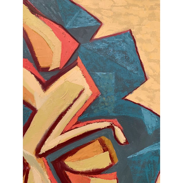 Abstract "Siblings" Contemporary Original Expressionist Figurative Oil Painting by Thom Evans For Sale - Image 3 of 12