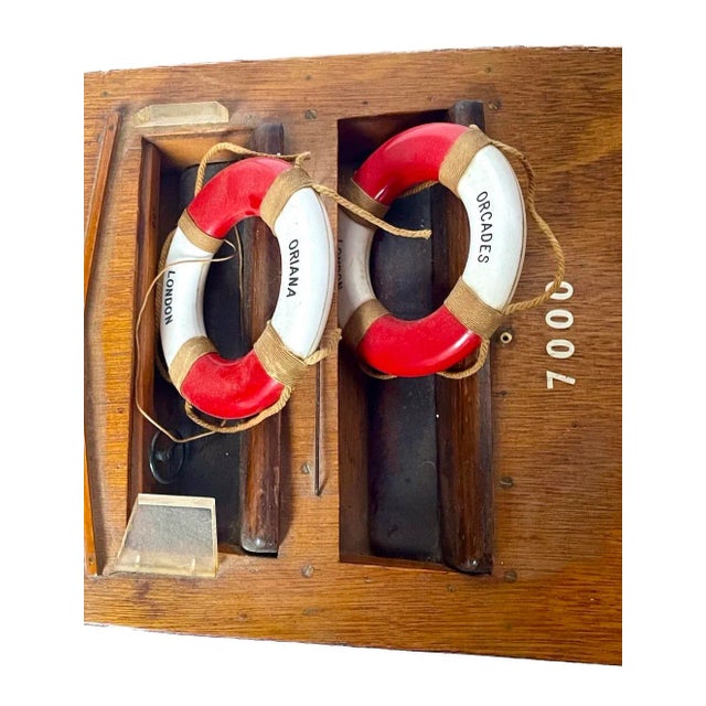 Wood Vintage British Kiel Kraft Model Motorboat For Sale - Image 7 of 12