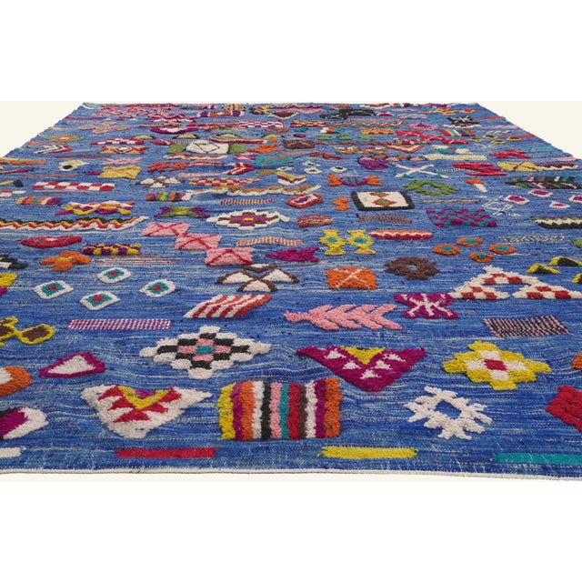 Tribal Contemporary Taznakht Moroccan Rug, 09'09 X 13'06 For Sale - Image 3 of 10