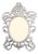 Oval Silver Gilt Mirror with Rococo Frame For Sale