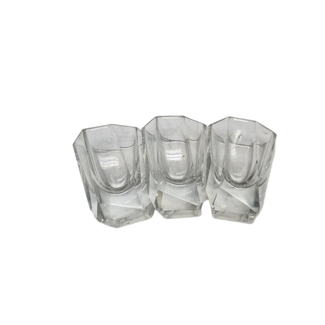 Art Deco Glasses, Poland, 1930s, Set of 3 For Sale - Image 8 of 10
