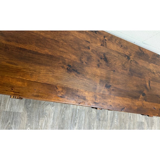 Vintage Spanish Colonial Style Writing Desk Library Table For Sale In Kansas City - Image 6 of 18