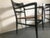 Italian 1960's Chairs From Gio Ponti's Manufacturing Company Vintage. Good Condition. Black ebonized wood and ratan.