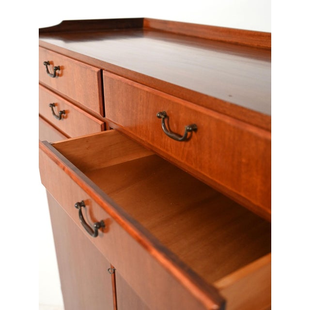 Brown Vintage Scandinavian Mahogany Cabinet, 1950s For Sale - Image 8 of 10