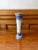 Vintage Tall Blue & White Vase For Sale - Image 4 of 7