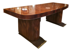 Belgian Art Deco Half-Moon Desk, 1930s
