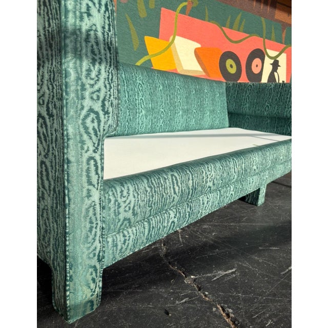 Postmod Parsons Moire Print Sofa For Sale In Tampa - Image 6 of 9