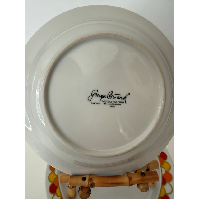 Ceramic Georges Briard Carousel Bread/Dessert Plates - Set of 8 For Sale - Image 7 of 8