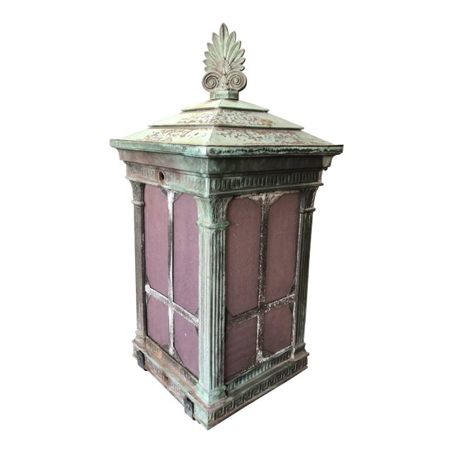 1910s Neoclassical Copper Lantern For Sale