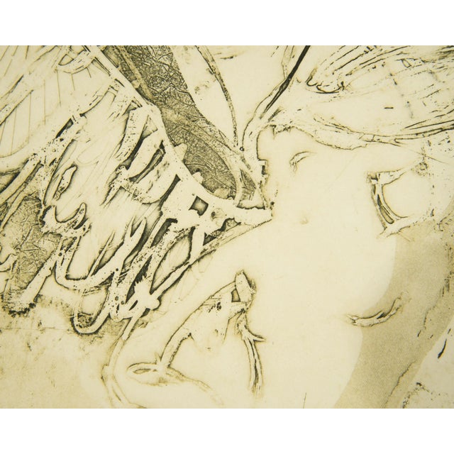 “Winged Figure” Abstract Color Etching and Aquatint by Walter Sorge For Sale - Image 10 of 10