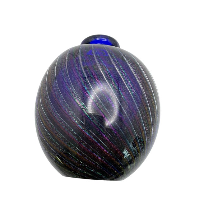 Robert Eickholt Dichroic Art Glass Scent Bottle For Sale - Image 9 of 11