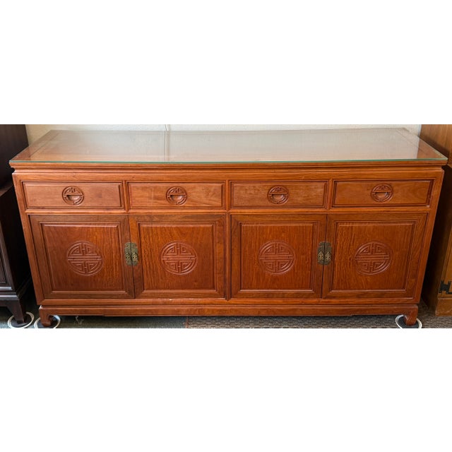 Wood Chinese Ming Style Rosewood Display Cabinet For Sale - Image 7 of 12